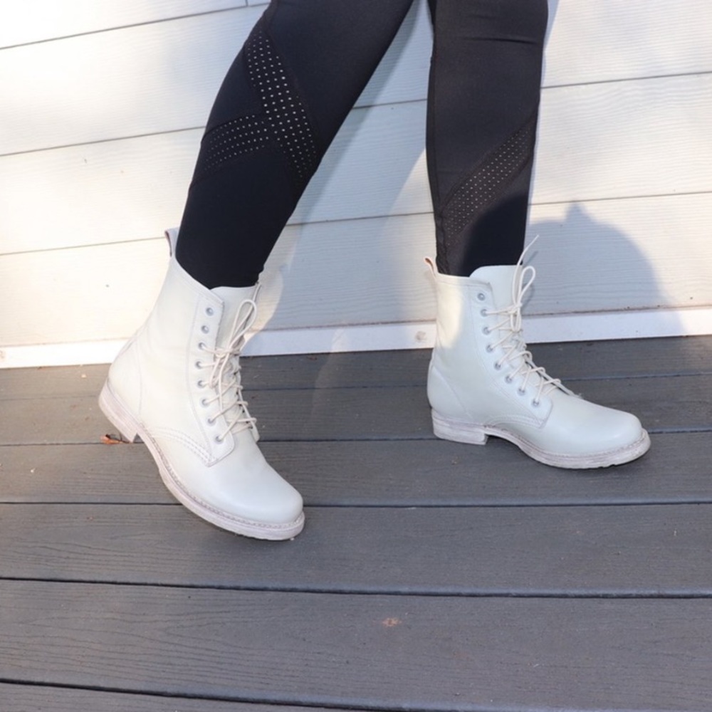 Frye lace up boots
